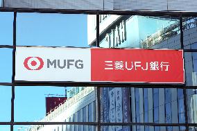Mitsubishi UFJ Bank signboard and logo
